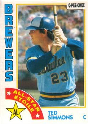 1984 O-Pee-Chee Baseball Cards 094      Ted Simmons AS